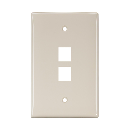 LEVITON Number of Gangs: 1 High-Impact Nylon, Smooth Finish, Light Almond 41091-2TN